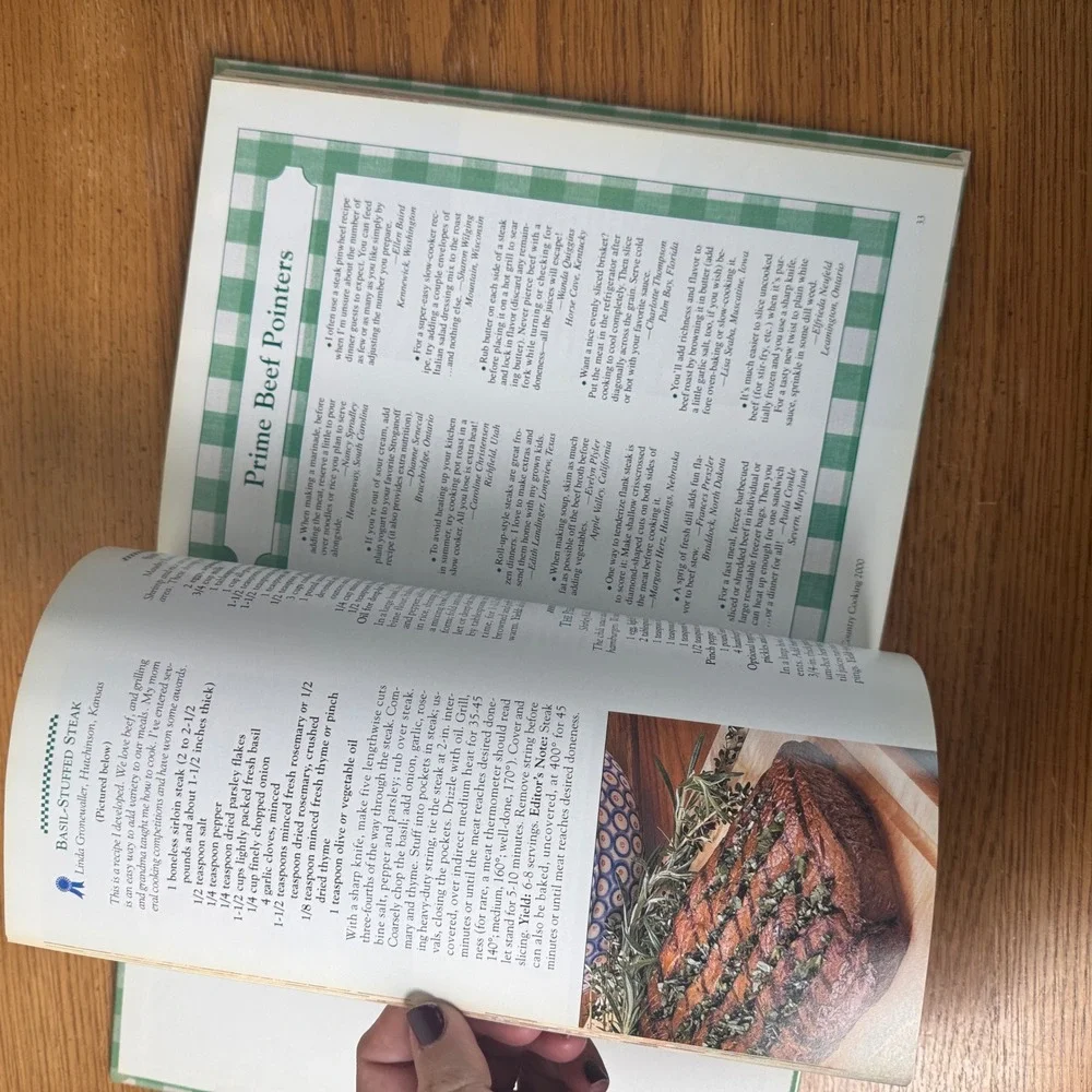 The Best of Country Cooking 2000 Cookbook Reiman Publications Hardcover‎ Gingham